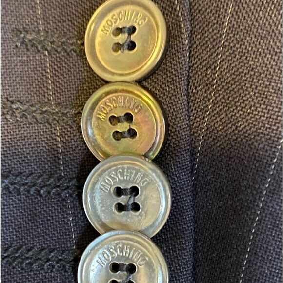 Moschino Pinstriped Blazer with hand painted details - Picture 5 of 11